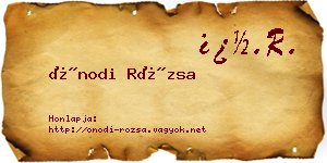 Ónodi Rózsa névjegykártya