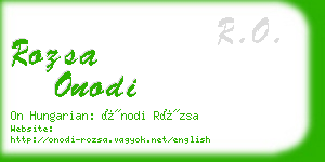rozsa onodi business card